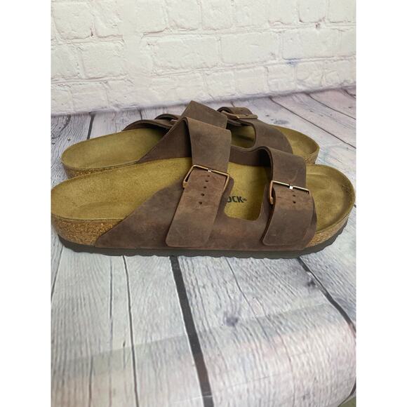 NIB Birkenstock Leather Arizona Habana SIze 41 Unisex - Picture 3 of 6